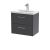 600mm Wall Hung 2 Drawer Vanity & Basin 1 - Hudson Reed JNU2224A Grey, Grey colour ,image 1