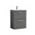 600mm Floor Standing 2 Drawer Vanity & Basin 4 - Nuie ARN533G Grey, Grey colour ,image 1