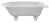 Freestanding Shower Bath - Deacon Leg Set (1700mm) - Hudson Reed RLF1700M1 White, White colour ,image 1