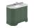 1000mm 4-Door Angled Unit & Marble Top 1TH - Hudson Reed LOF884 Hunter Green, Green colour ,image 1