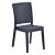 Recycled Madrid 880 x 620 Synthetic Rattan Side Arm Chair - Anthracite