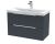 800mm Wall Hung 2 Drawer Vanity & Basin 3 - Hudson Reed DFF1495D Black, Black colour ,image 1