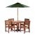Leisure Bench Wooden Square dining table with armchairs - 4 Seat