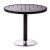 Molby 900m Round Rattan Polywood Top Table - Black