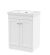 600mm Floor Standing 2-Door Vanity with Basin - 0 Tap Hole - Nuie CLC125K White, White colour ,image 1
