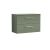 800mm Wall Hung 2 Drawer Vanity & Worktop - Nuie ARN826W Green, Green colour ,image 1