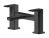 Deck Mounted Bath Filler - Nuie WIN403 Matt Black, Black colour ,image 1