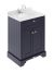 600mm Cabinet & Marble Top (1TH) - Hudson Reed LOF322 Twilight Blue, Blue colour ,image 1