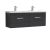 1200mm Wall Hung Cabinet With Double Basin - Nuie ATH040C Charcoal Black, Hacienda Black colour ,image 1