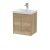 500mm Wall Hung 2 Door Vanity & Basin 3 - Hudson Reed JNU1821D Oak, Oak colour ,image 1