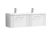 1200mm Wall Hung 2 Drawer Vanity & Double Basin - Nuie DPF194F White, White colour ,image 1