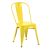 Tolix Style 850 x 450 Metal Garden Chair With Timber Seat - Yellow