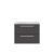 720mm Wall Hung 2-Drawer Unit & Laminate Worktop - Hudson Reed QUA006LBG Gloss Grey, Grey colour ,image 1