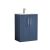 600mm Floor Standing 2 Door Vanity & Basin 2 - Nuie DPF325B Blue, Blue colour ,image 1
