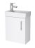 400mm Wall Hung Vanity & Basin - Nuie NVX182 Gloss White, White colour ,image 1