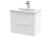 600mm Wall Hung 2 Drawer Vanity & Basin 1 - Hudson Reed DFF193A White, White colour ,image 1