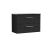 800mm Wall Hung 2 Drawer Vanity & Laminate Top - Nuie ARN626LSB Black, Black colour ,image 1