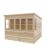 Sun Pent 8 x 8 Single Door Loglap Potting Shed - Style A