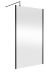 1200mm Outer Framed Wetroom Screen with Support Bar - Hudson Reed WRSOBP12 Matt Black, Black colour ,image 1