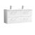 1200mm Wall Hung 4 Drawer Vanity & Double Basin - Nuie ARN124F White, White colour ,image 1