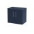 600mm Wall Hung 2-Door Vanity & Worktop - Hudson Reed JNU2923W Blue, Blue colour ,image 1