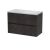800mm Wall Hung 2 Drawer Unit & Worktop - Nuie HAV2606LBG Brown
