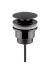 Universal Push Button Basin Waste Slotted & Un-Slotted - Nuie EK710 Black, Black colour ,image 1