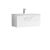 800mm Wall Hung 1 Drawer Vanity & Basin 4 - Nuie ARN125G White, White colour ,image 1