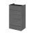 500mm WC Unit - Hudson Reed OFF546 Graphite Grey Woodgrain, Brown/Grey colour ,image 1