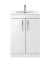 600mm Floor Standing Vanity With Basin 2 - Nuie ATH027B Gloss White, White colour ,image 2
