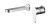 Wall Mounted 2 Tap Hole Basin Mixer - Nuie ARV381 Chrome, Chrome colour ,image 1