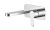 Wall Mounted 2 Tap Hole Basin Mixer With Plate - Nuie ARV328 Chrome, Chrome colour ,image 1