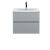 600mm Wall Hung 2 Drawer Vanity Unit & Basin 4 - Hudson Reed URB204G Satin Grey, Grey colour ,image 1