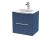 500mm Wall Hung 2 Drawer Vanity & Basin 2 - Hudson Reed DFF392B Blue, Blue colour ,image 1