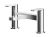 Deck Mounted Bath Filler - Nuie BIN303 Chrome, Chrome colour ,image 1