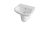 450mm Basin & Semi Pedestal - Nuie CPC023 White, White colour ,image 1