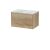 600mm Wall Hung Single Drawer Vanity & Laminate Top - Hudson Reed JNU1822LBG Oak, Oak colour ,image 1