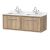 1200mm Wall Hung Single Drawer Vanity with Marble Worktop Basin - Hudson Reed LIL3022WS2 Oak, Oak colour ,image 1