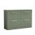1200mm Floor Standing 4 Drawer Vanity & Worktop - Nuie ARN833W2 Green, Green colour ,image 1