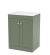 600mm Floor Standing 2-Door Vanity with Marble Top - Nuie CLC825WMT Green, Green colour ,image 1