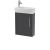 440mm Wall Hung 1 Door Unit & 1TH Basin RH - Hudson Reed JNU2261R Grey, Grey colour ,image 1