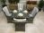 Victoria Square Table With 4 High Back Dining Chair, Grey colour ,image 1