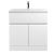800mm Floor Standing 2-Door Vanity Unit & Basin 1 - Hudson Reed URB105A Satin White, White colour ,image 1