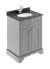 600mm Cabinet & Marble Top (1TH) - Hudson Reed LOF221 Storm Grey, Grey colour ,image 1