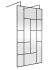 1100mm Abstract Frame Wetroom Screen with Support Bars - Hudson Reed BFAFB11 Matt Black, Black colour ,image 1