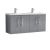 1200mm Wall Hung 4 Door Vanity & Double Basin - Nuie ARN2223C Grey, Grey colour ,image 1