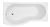 1500mm Left Hand B-Shaped Bath - Nuie WBB1585L White, White colour ,image 1