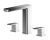 Deck Mounted 3 Tap Hole Basin Mixer With Pop Up Waste - Nuie WIN337 Chrome, Chrome colour ,image 1
