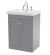 600mm Floor Standing 2-Door Vanity & Basin 3TH - Nuie CLC225B Grey, Grey colour ,image 1