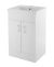 500mm Floor Standing Cabinet & Minimalist Basin - Nuie VTMW500 Gloss White, White colour ,image 1